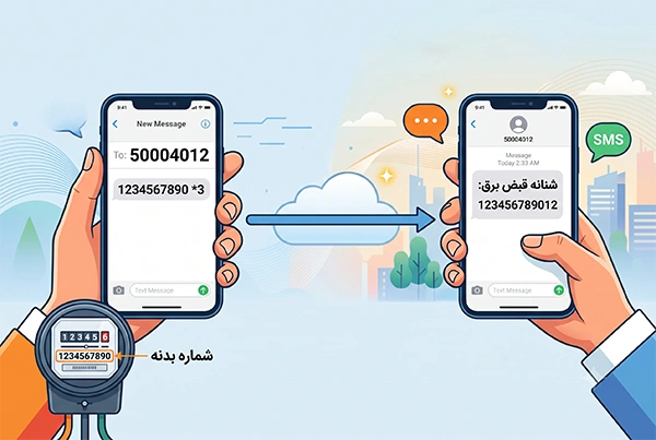دریافت شناسه قبض برق با پیامک شماره بدنه کنتور