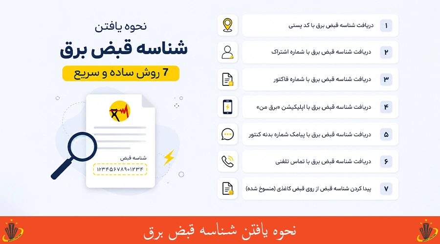 نحوه یافتن شناسه قبض برق